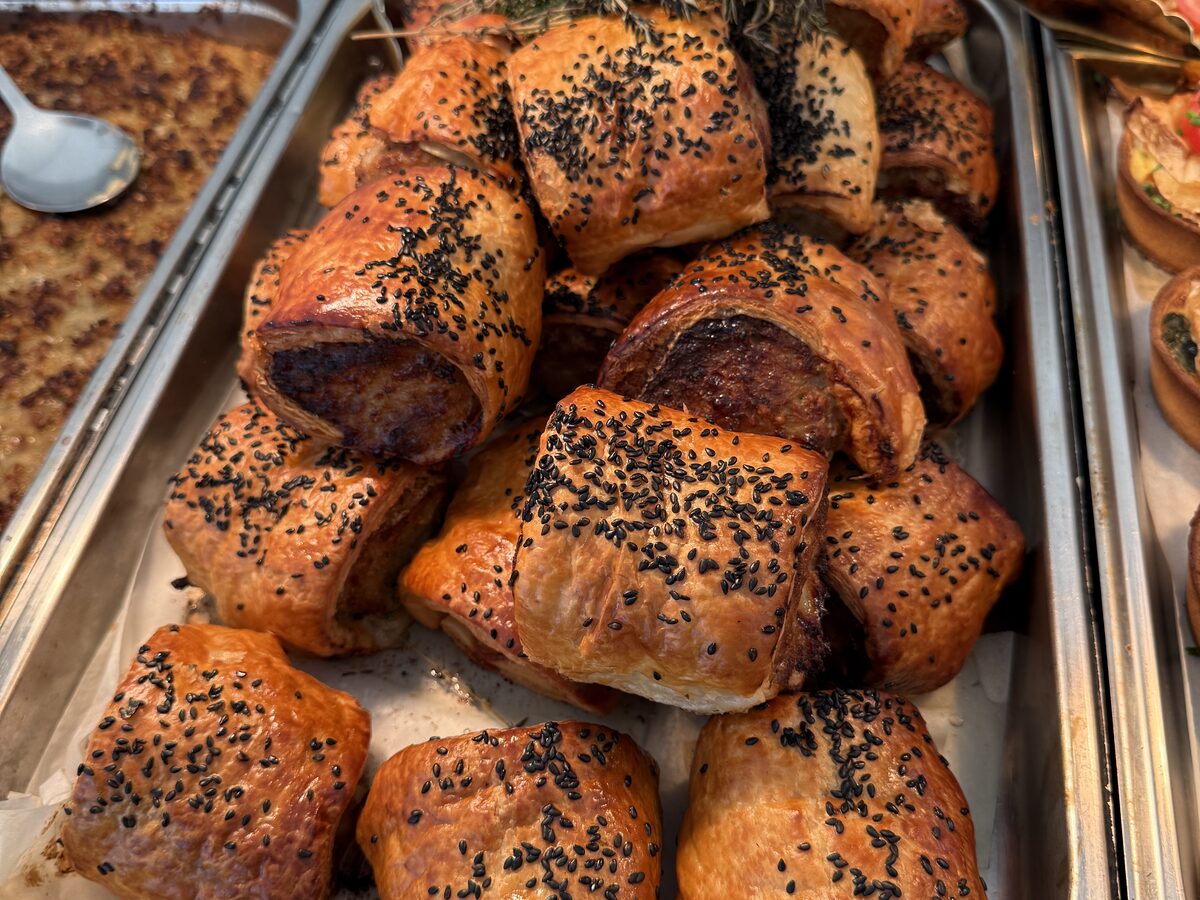 Sausage rolls with black seeds, Burghley 2026