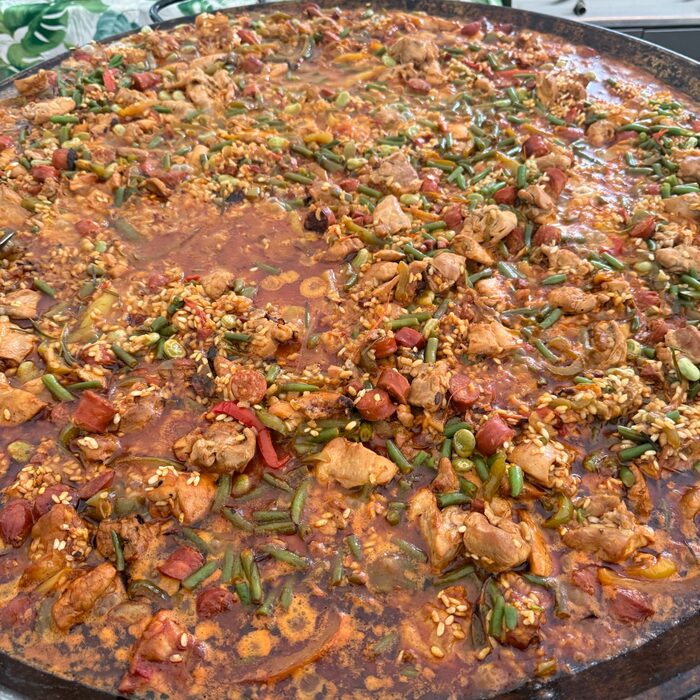 Paella in a big pan, Roundhay 2026