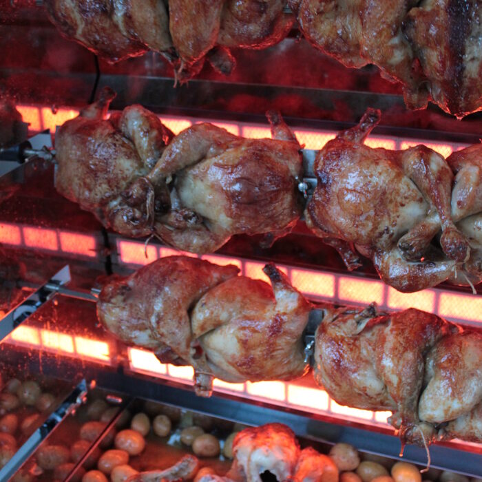 A loaded rotisserie at the Eisteddfod